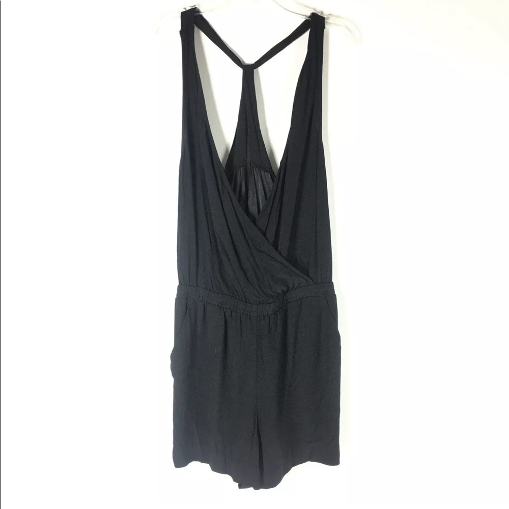 Ann Taylor Loft Twist Cross Back Romper Shorts